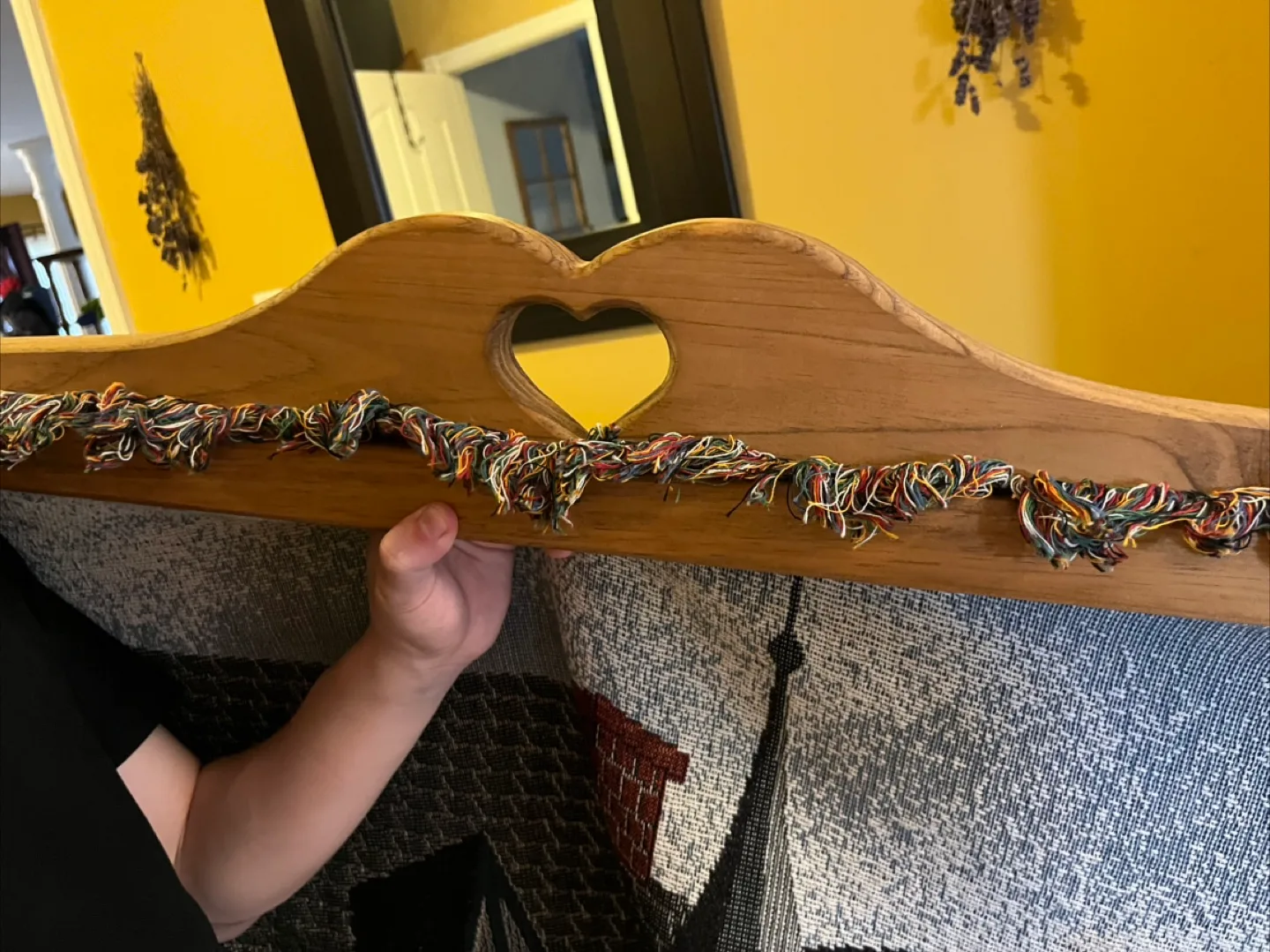 Vintage Tapestry Wall Hanging - House Scene image indicator(4)