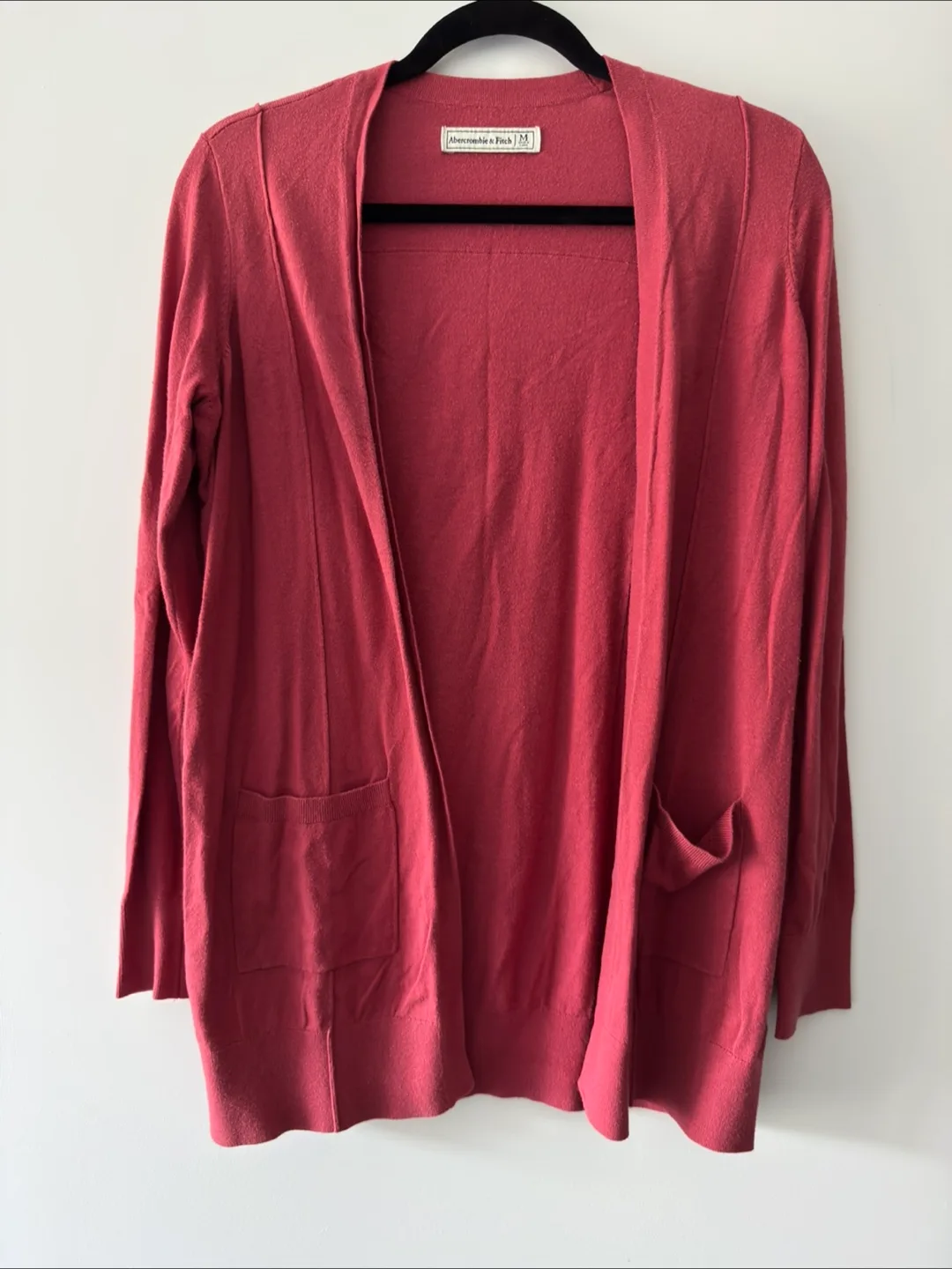 Abercrombie & Fitch Pink Cardigan Sweater Size Medium thumbnail