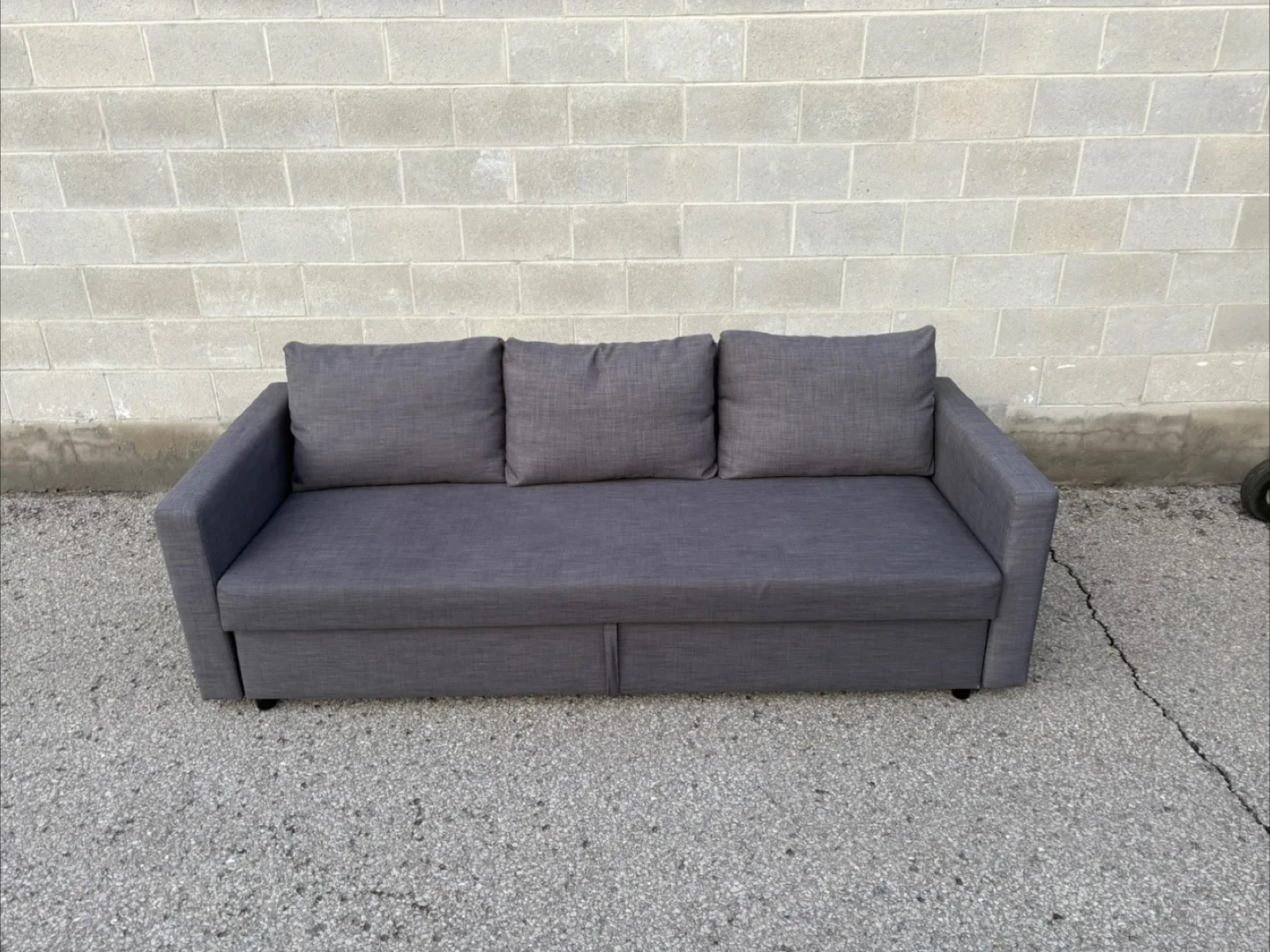 FREE DELIVERY✅• GREY 3 SEATER COUCH / SOFA w/ BED + STORAGE thumbnail