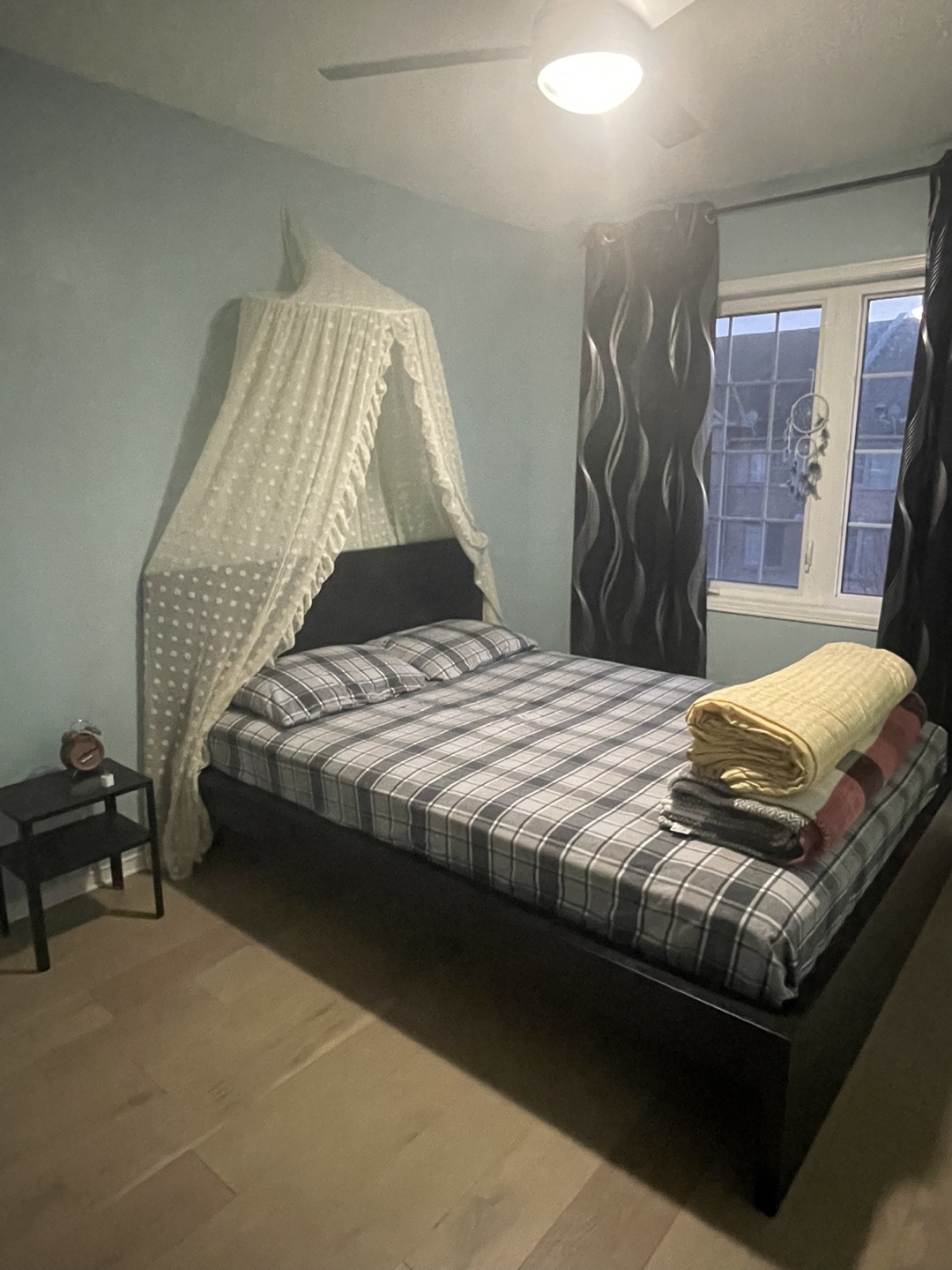 IKEA Queen Size Bed Frame with Bedding