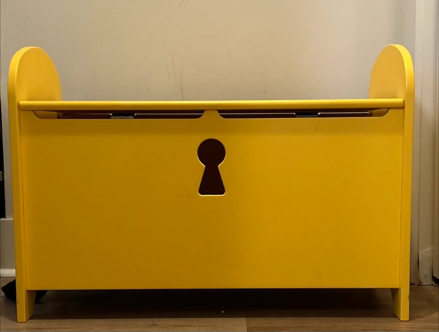 Yellow Wooden Toy Chest thumbnail