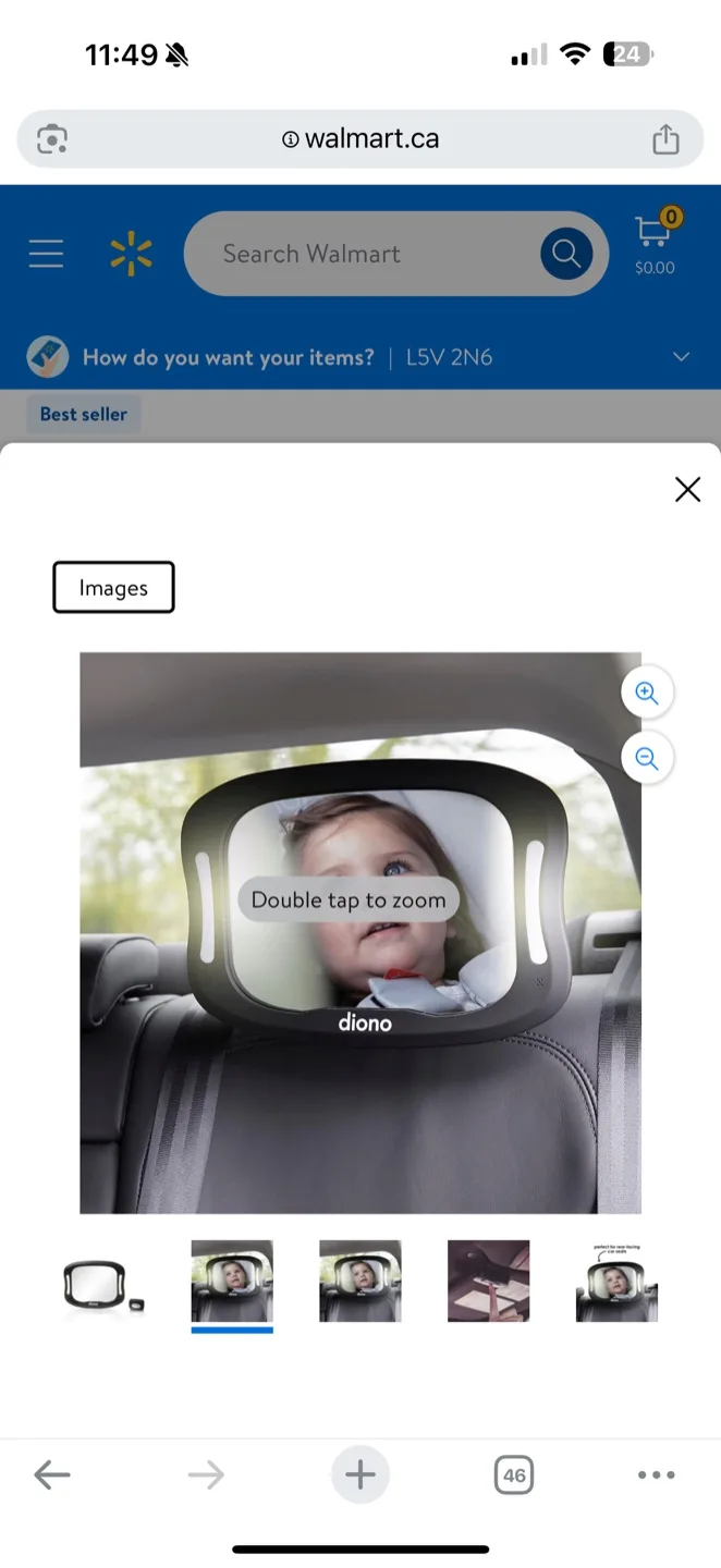 Diono Rear-Facing Baby Mirror for Car image indicator(2)