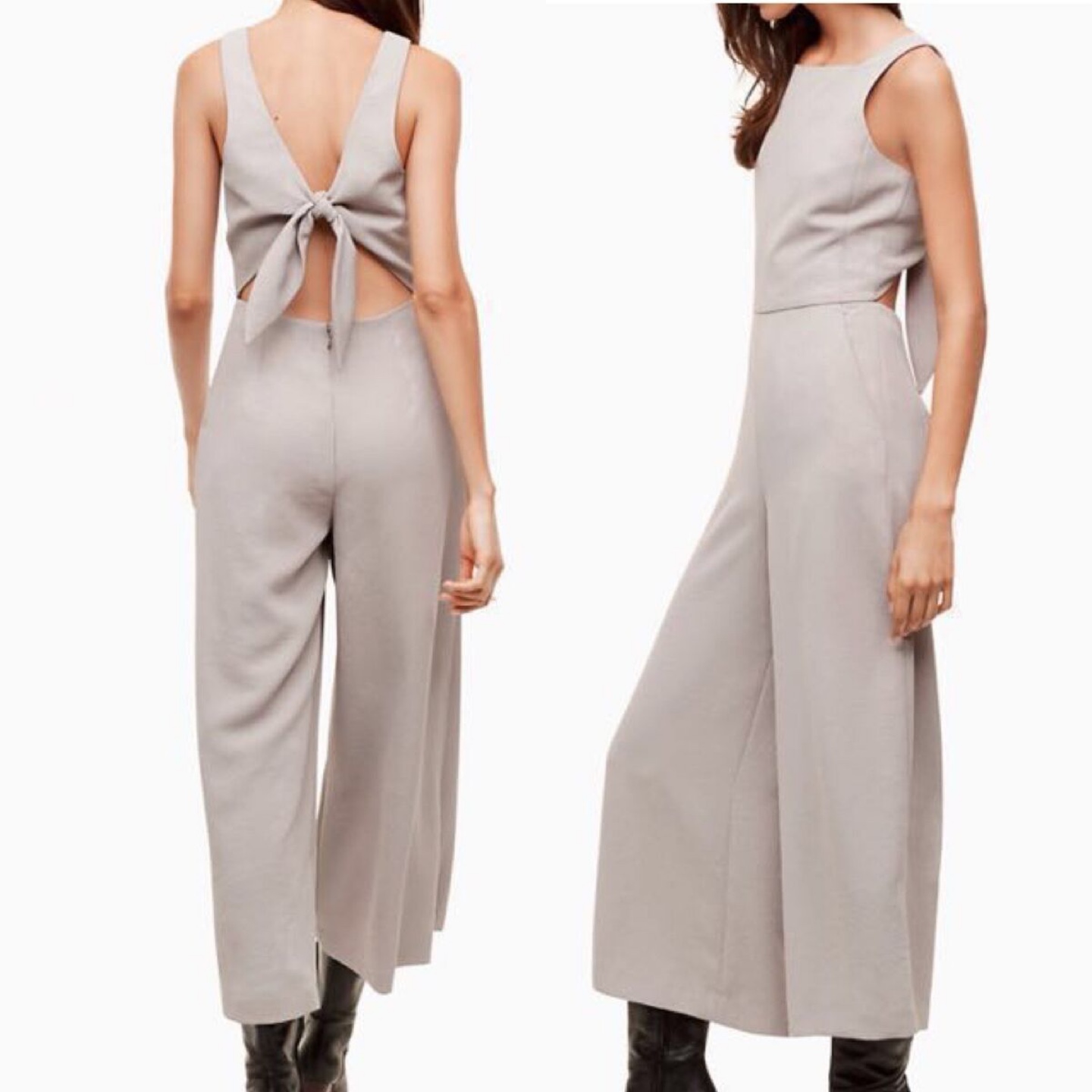 Wilfred Aritzia Ecoulement Jumpsuit Ashen Grey NEW