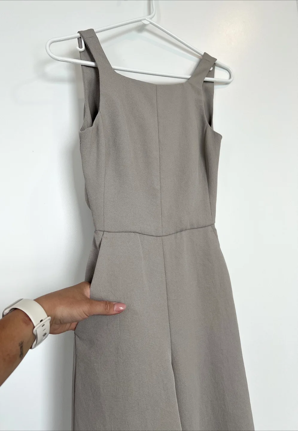 Wilfred Aritzia Ecoulement Jumpsuit Ashen Grey NEW image indicator(9)