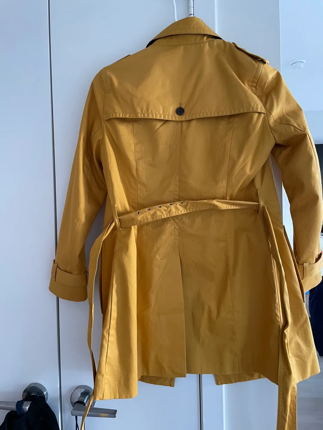 Banana Republic Mustard Yellow Trench Coat thumbnail