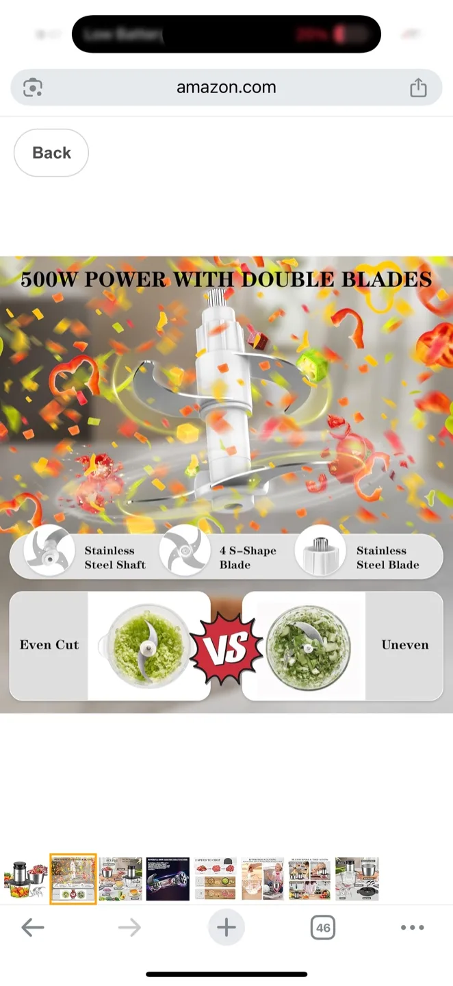 KingAcc Food Processor, 8-Cup food processor500w image indicator(2)