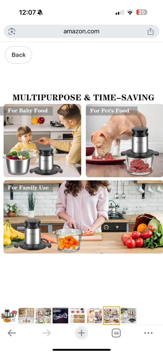 KingAcc Food Processor, 8-Cup food processor500w image indicator(7)