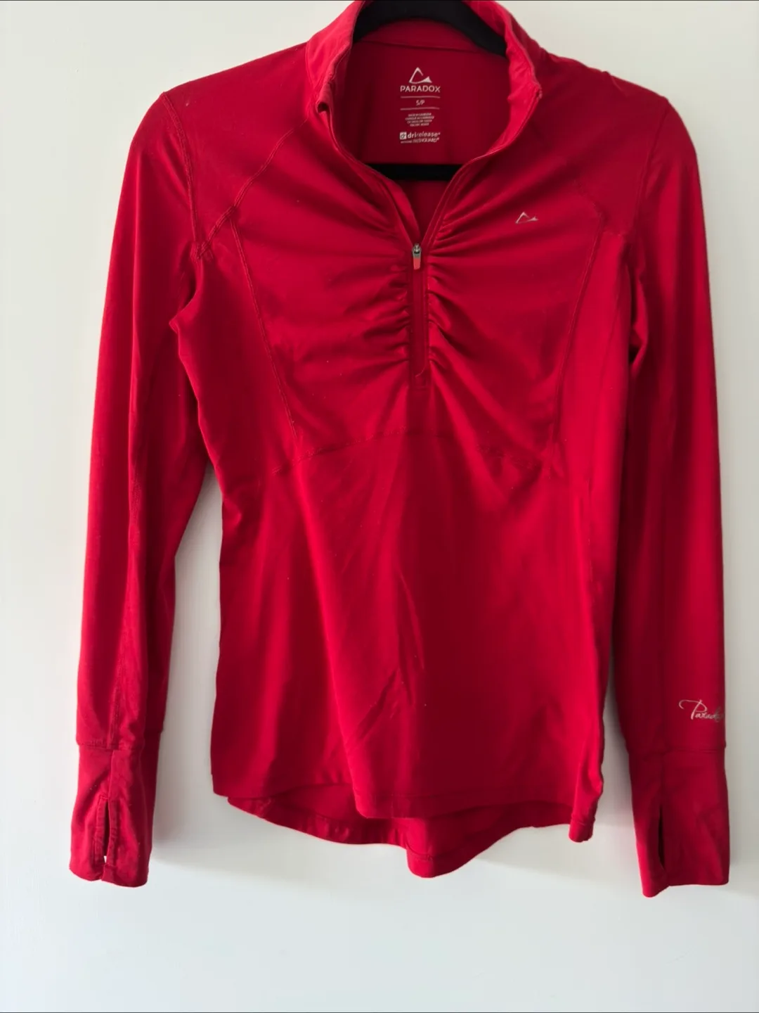 Paradox Women's Red Drirelease Long Sleeve Top Size Small thumbnail