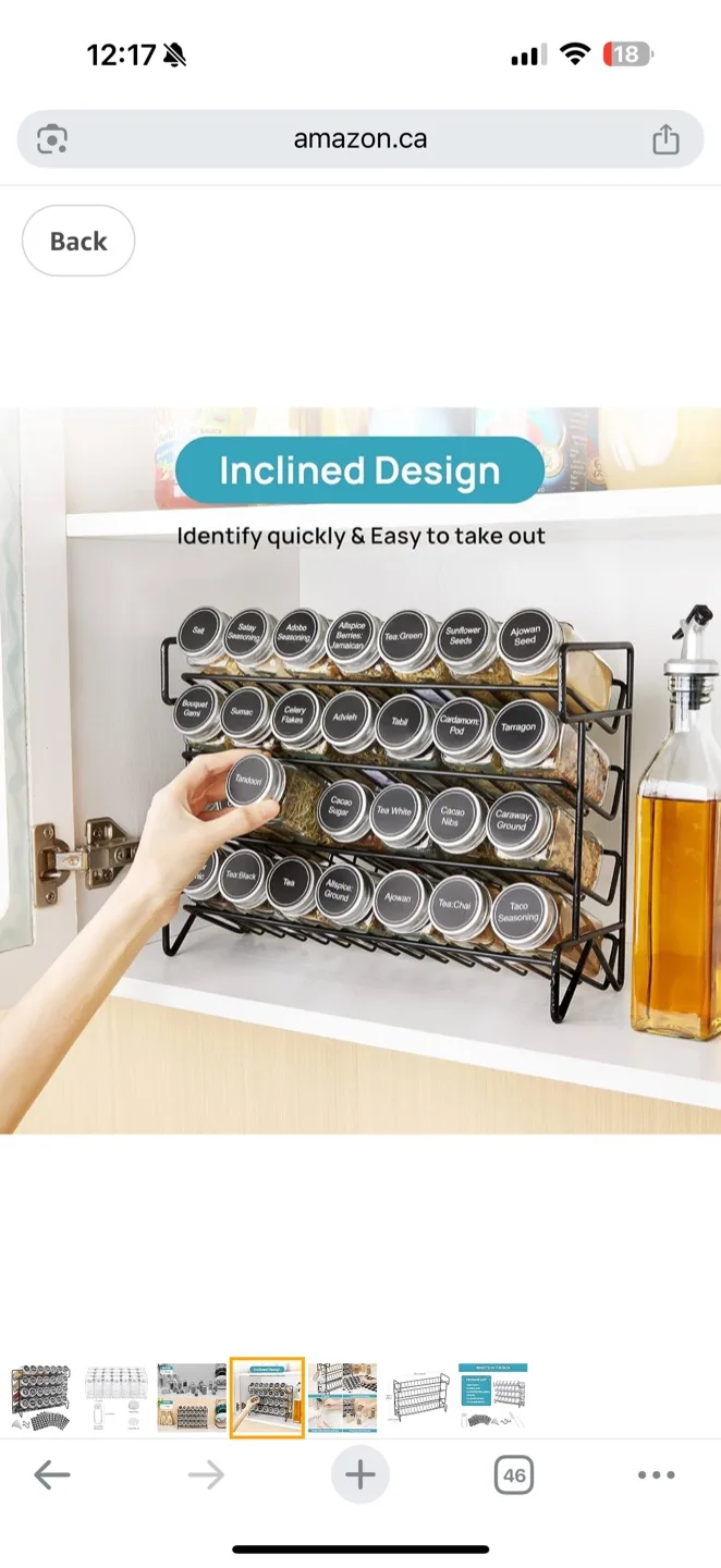 Spice Rack Organizer with 24 Spice Jars & Labels image indicator(5)