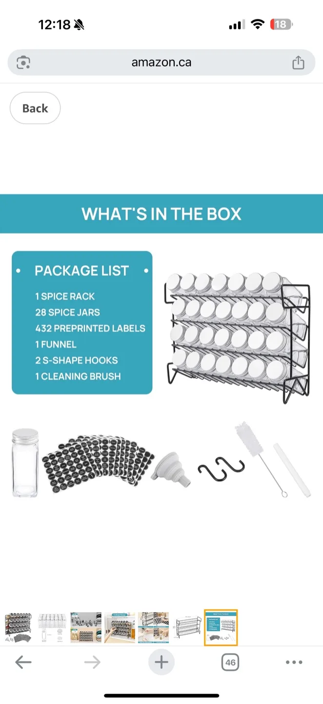 Spice Rack Organizer with 24 Spice Jars & Labels image indicator(8)