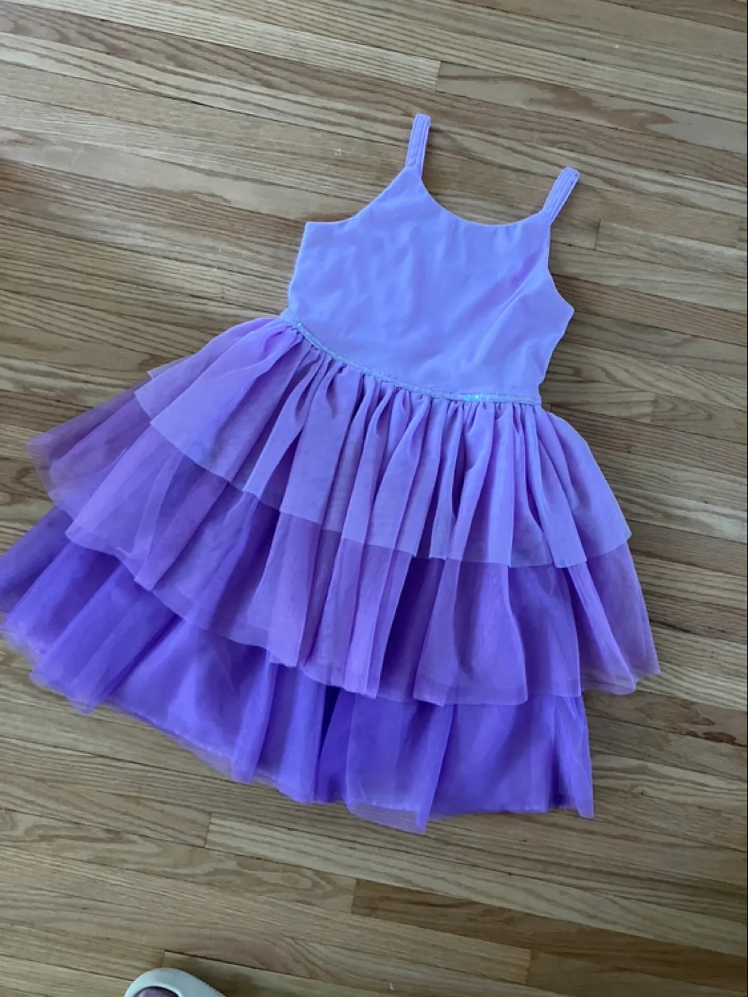 Girls Purple Tulle Layered Dress - size 10 image indicator(6)