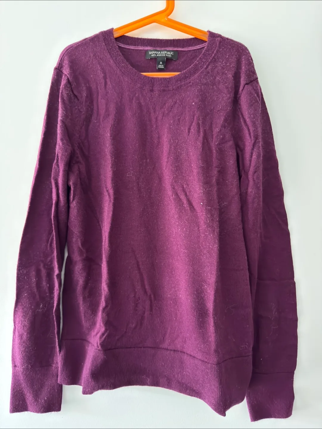 Banana Republic Women's Medium Purple Merino Wool Sweater thumbnail