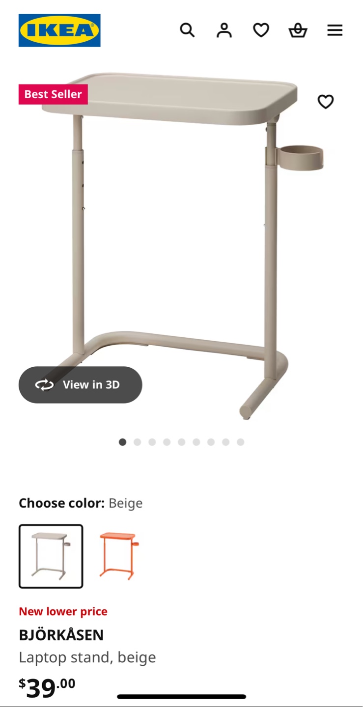 IKEA BJÖRKÄSEN Laptop Stand / desk - photo 3