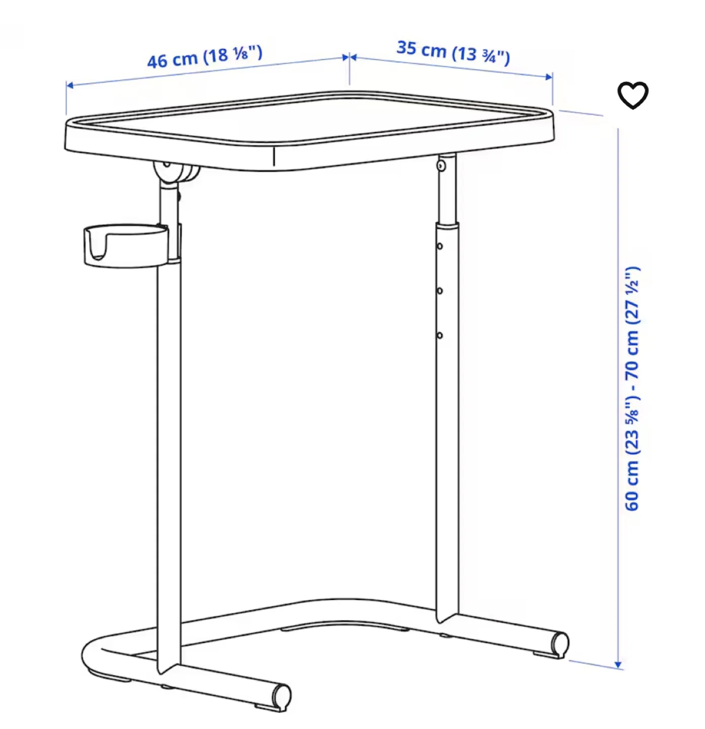 IKEA BJÖRKÄSEN Laptop Stand / desk image indicator(4)
