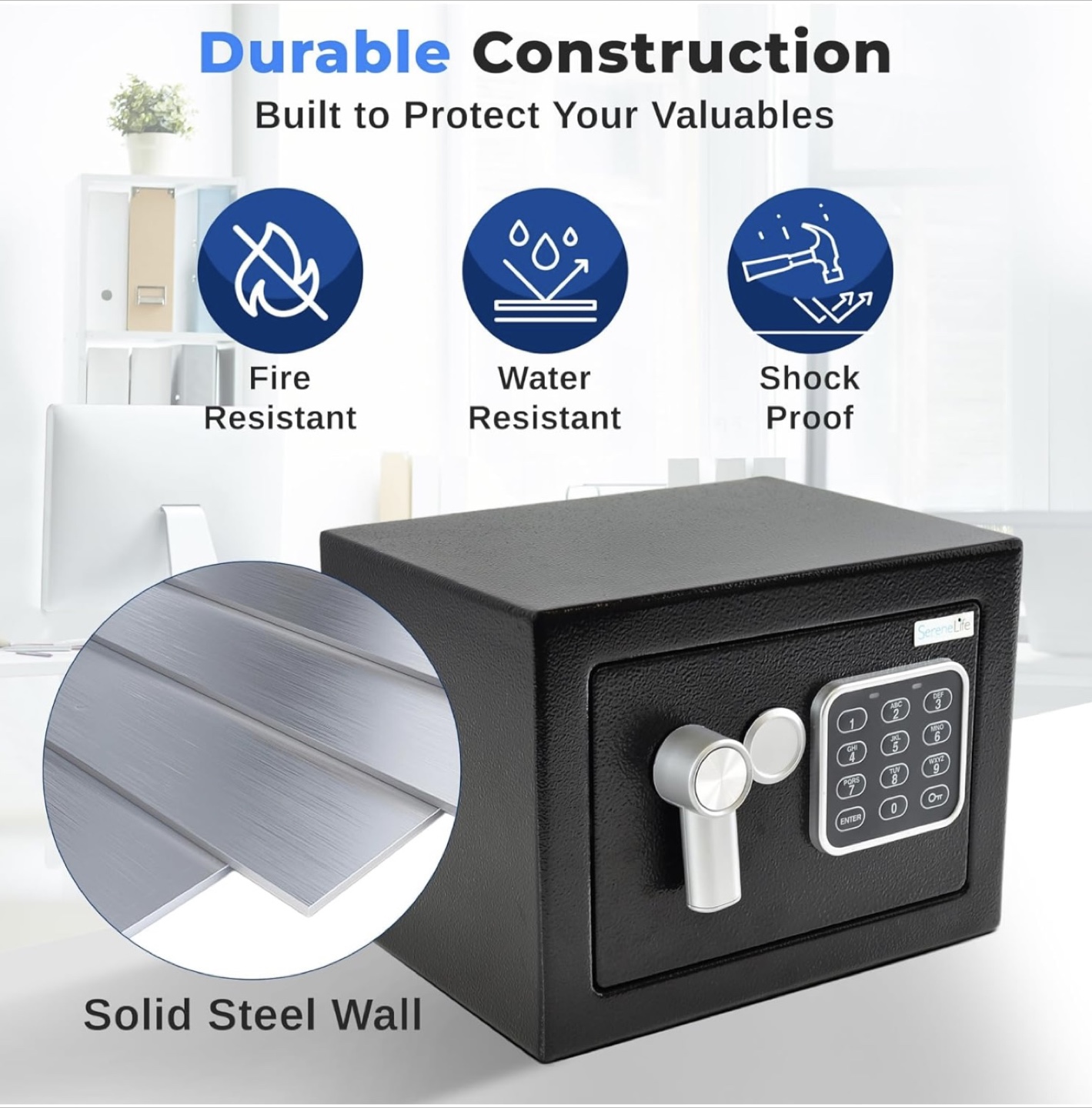 SereneLife Fireproof and Waterproof Security Safe - photo 5
