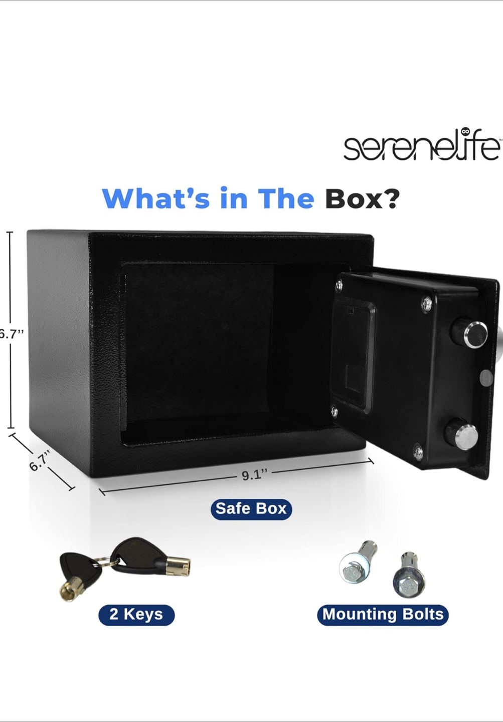 SereneLife Fireproof and Waterproof Security Safe - photo 2