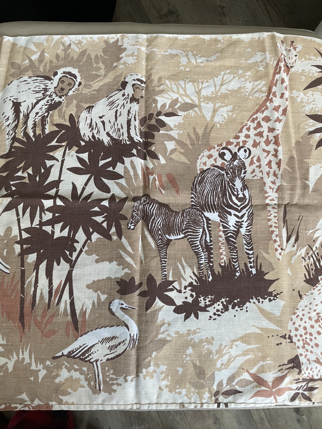 Vintage Lady Pepperell Pillowcase, African Safari Print - photo 2