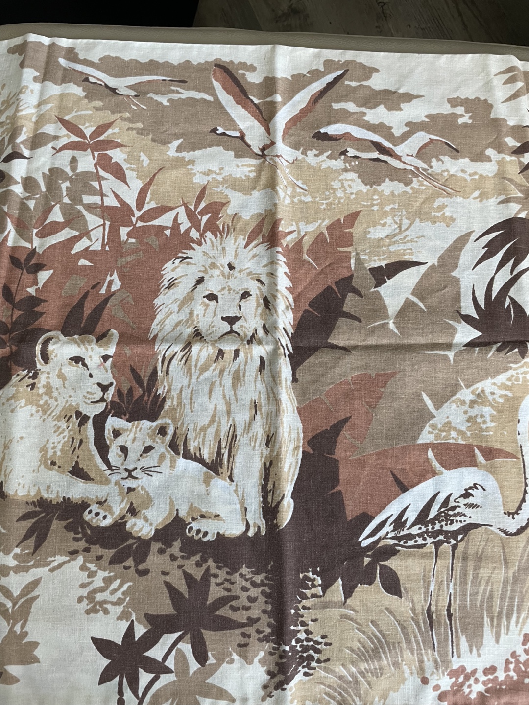 Vintage Lady Pepperell Pillowcase, African Safari Print
