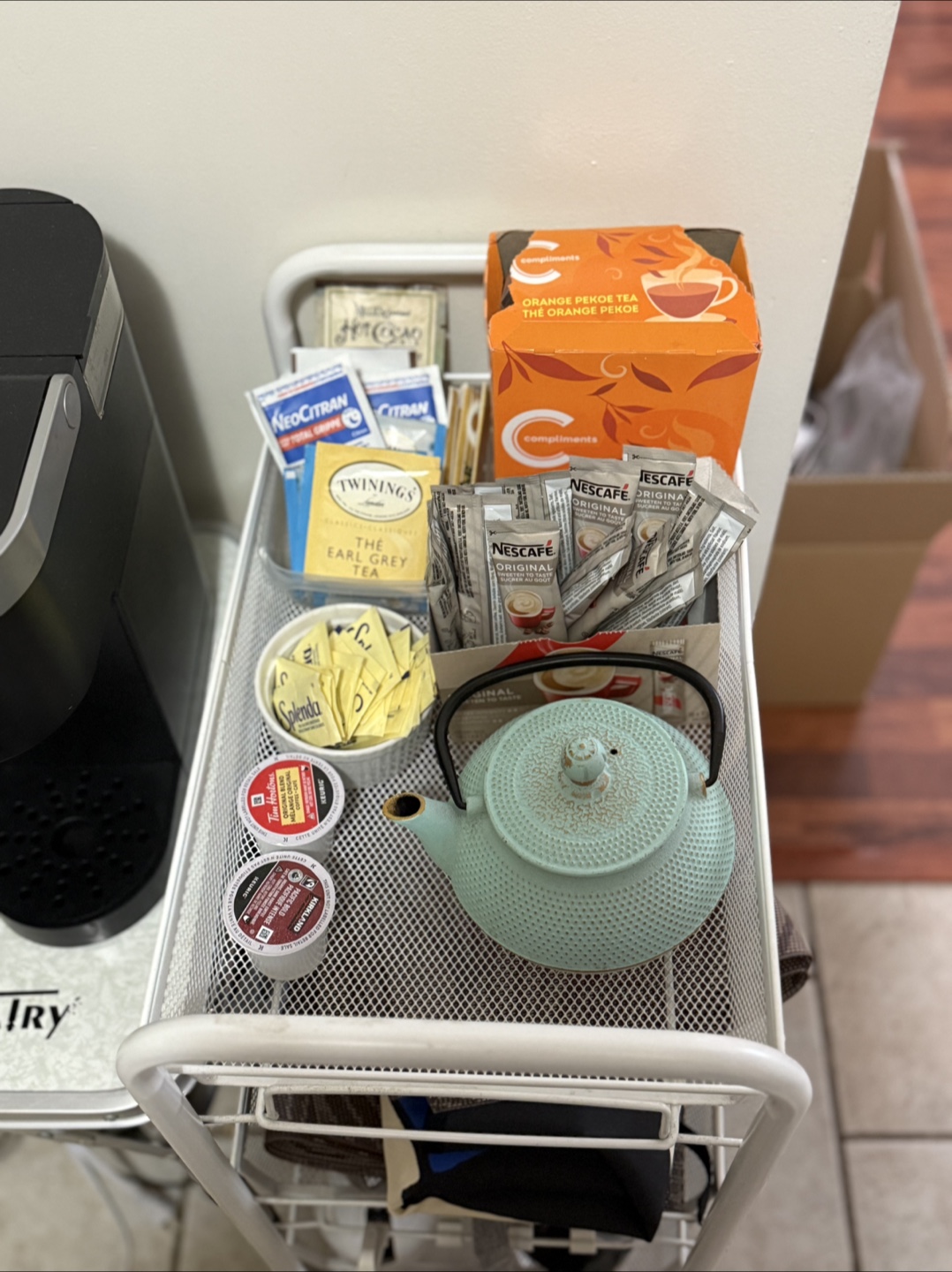 Walmart White 4-Tier Rolling Cart Organizer - photo 3