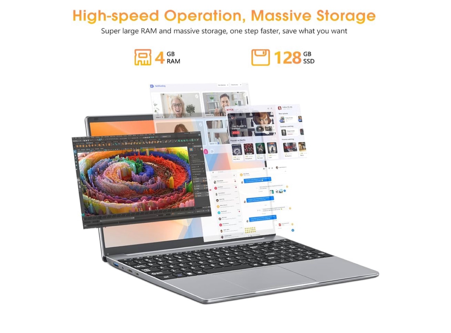 SGIN 15.6" Laptop - Celeron, 4GB RAM, 128GB SSD - photo 5