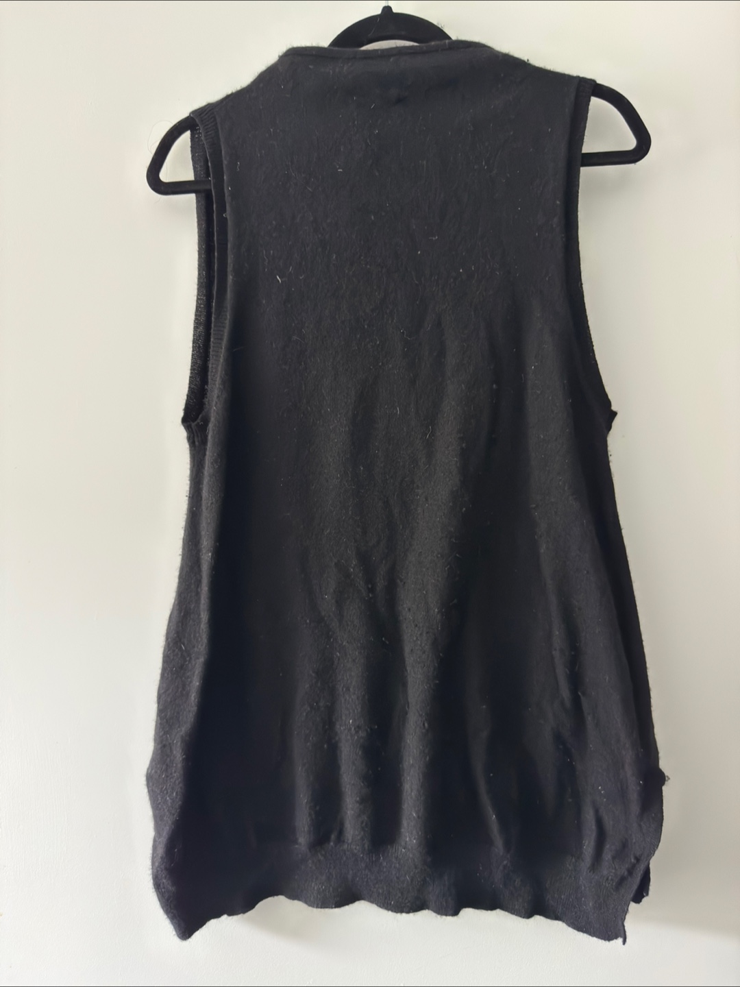 Black Sleeveless Knit Sweater Vest - photo 2