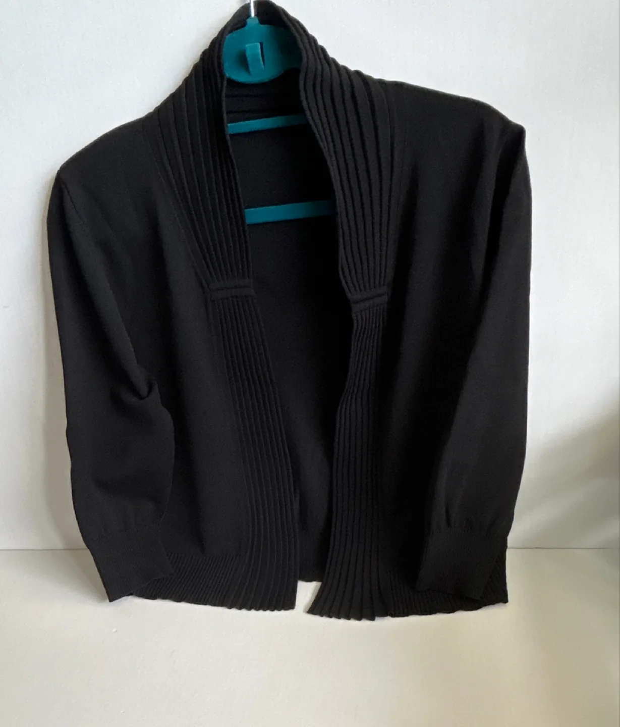 Olsen Brand - Women's Black Pleated Cardigan Sweater image indicator(2)