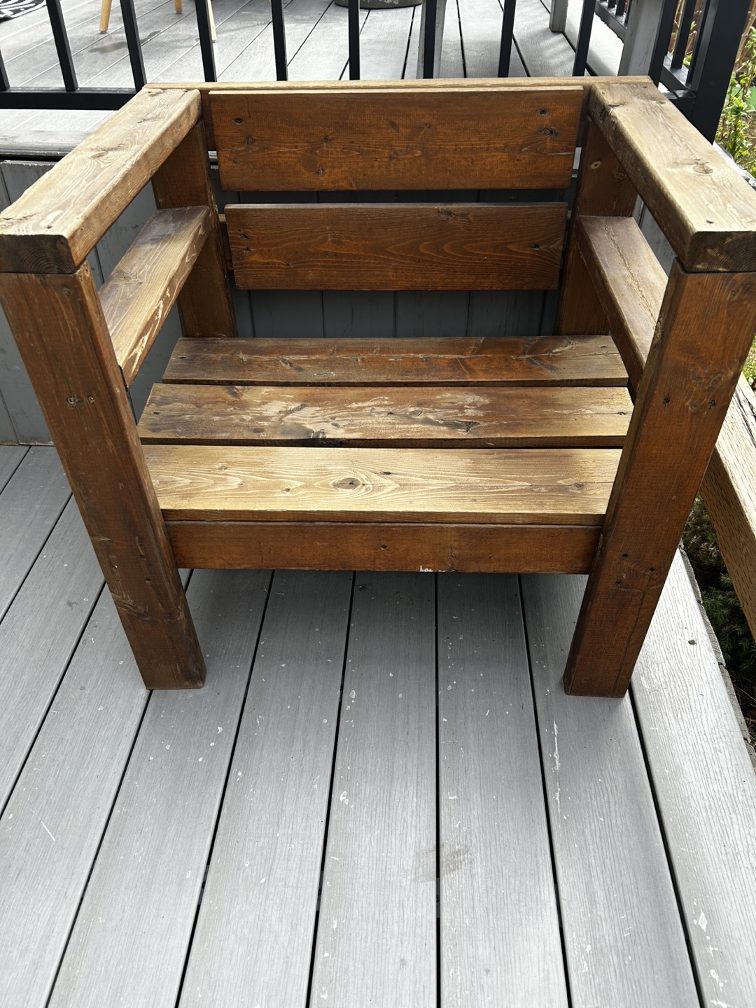 Rustic Wooden Outdoor Sectional Sofa and Chair Set - photo 3