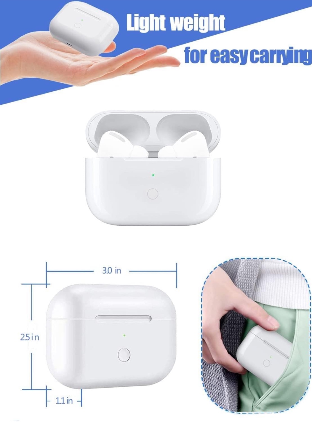 Portable Wireless Charging Case for AirPods Pro/2 - photo 2