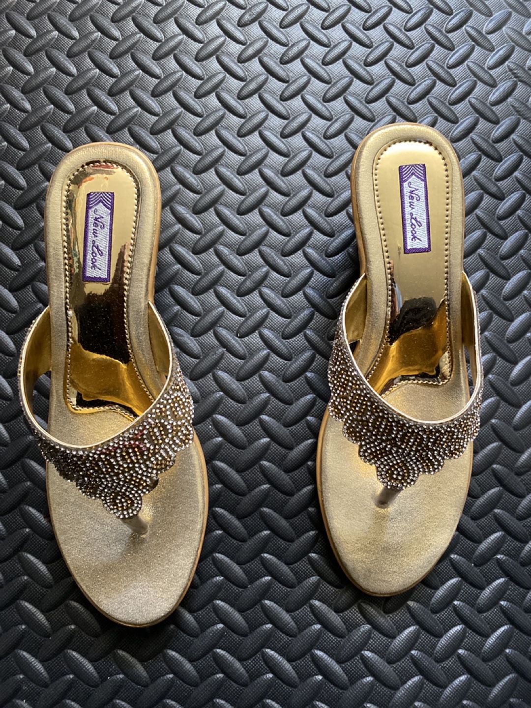 New Look Gold Wedge Sandals