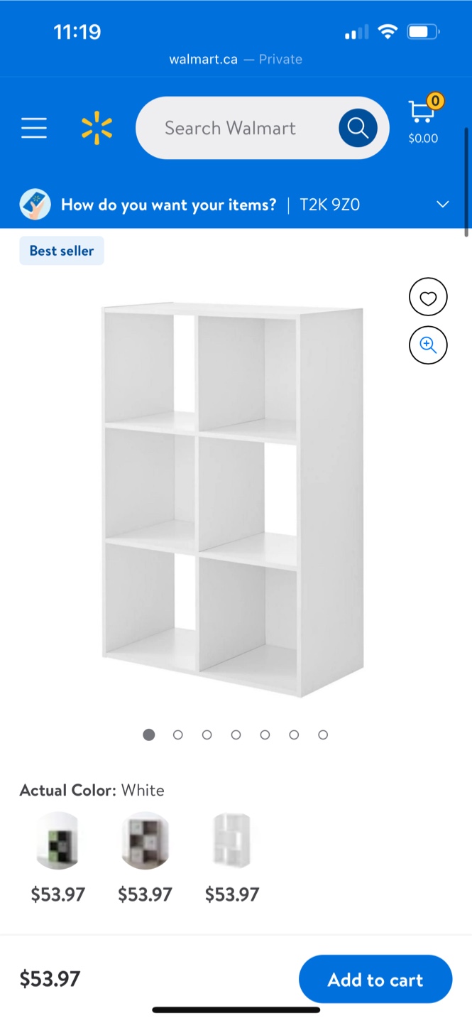 White 6-Cube Organizer