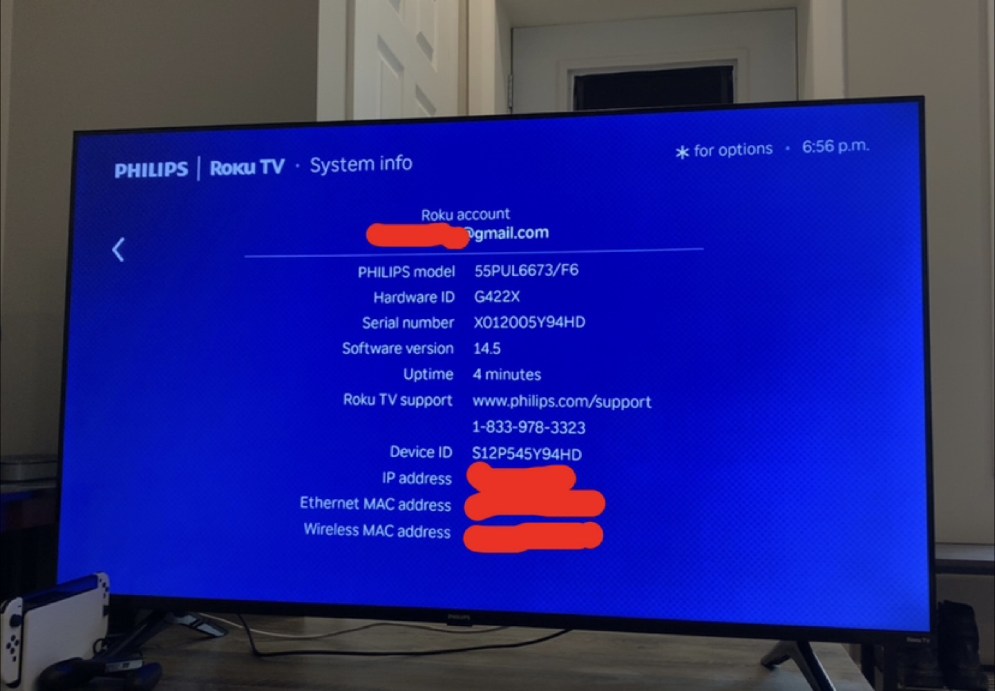 55” 4K UHD Phillips Roku Smart TV | Barely Used - photo 2