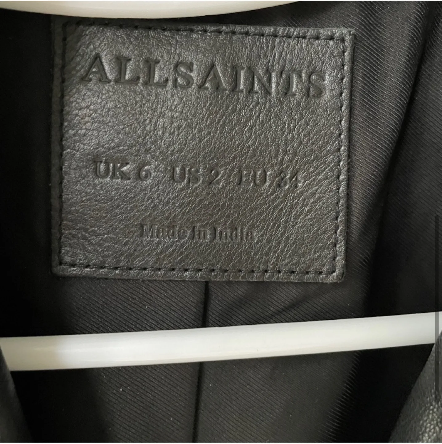 AllSaints Black Leather Moto Jacket us 2 image indicator(4)