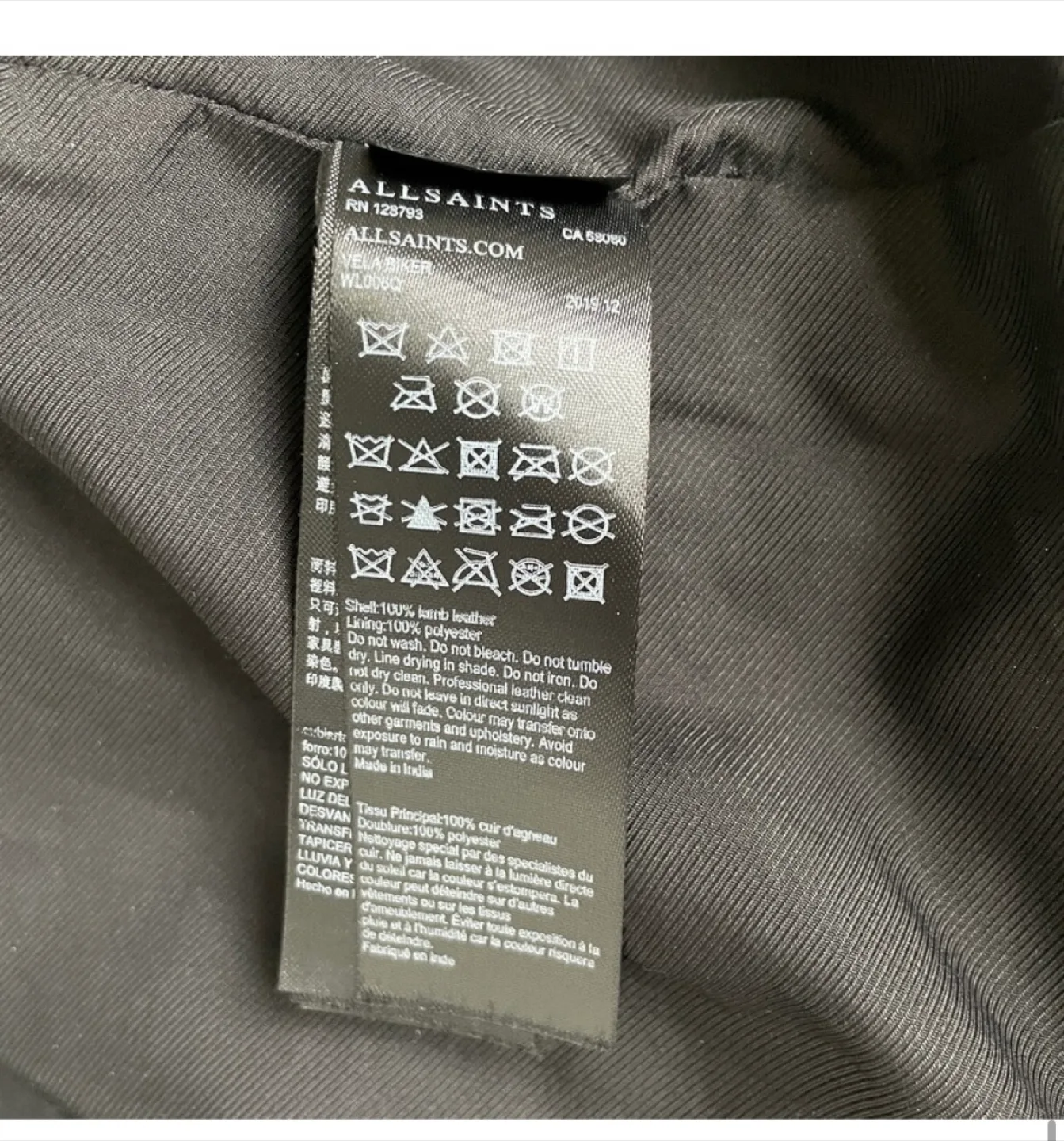 AllSaints Black Leather Moto Jacket us 2 image indicator(7)