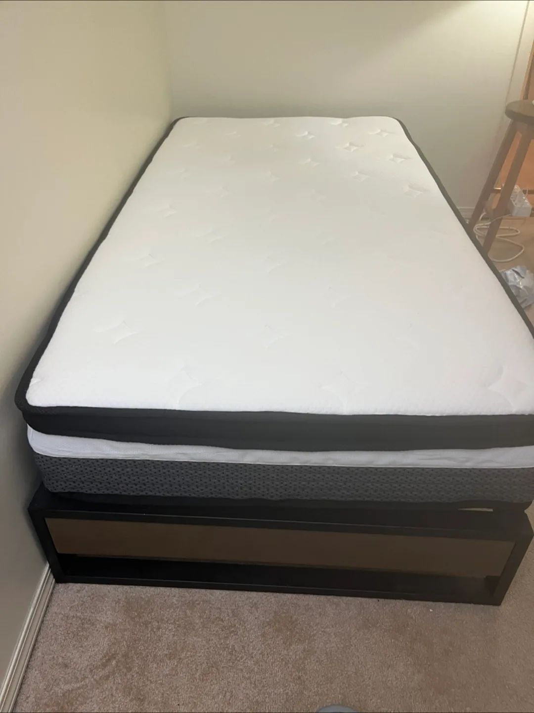 Twin Mattress and Platform Bed Frame thumbnail