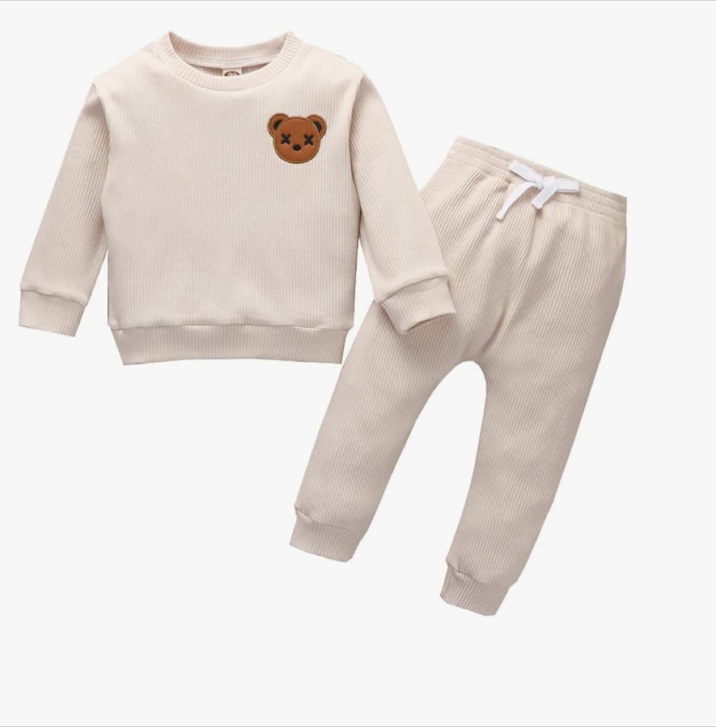 8-Piece Baby/Toddler Outfit Set – Teddy Bear Ribbed Collection - photo 3