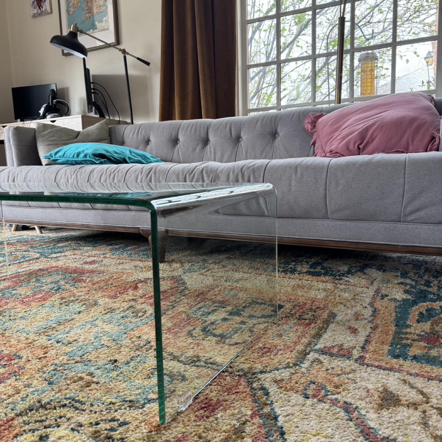 Joss and Main Tempered Glass Coffee Table - photo 3