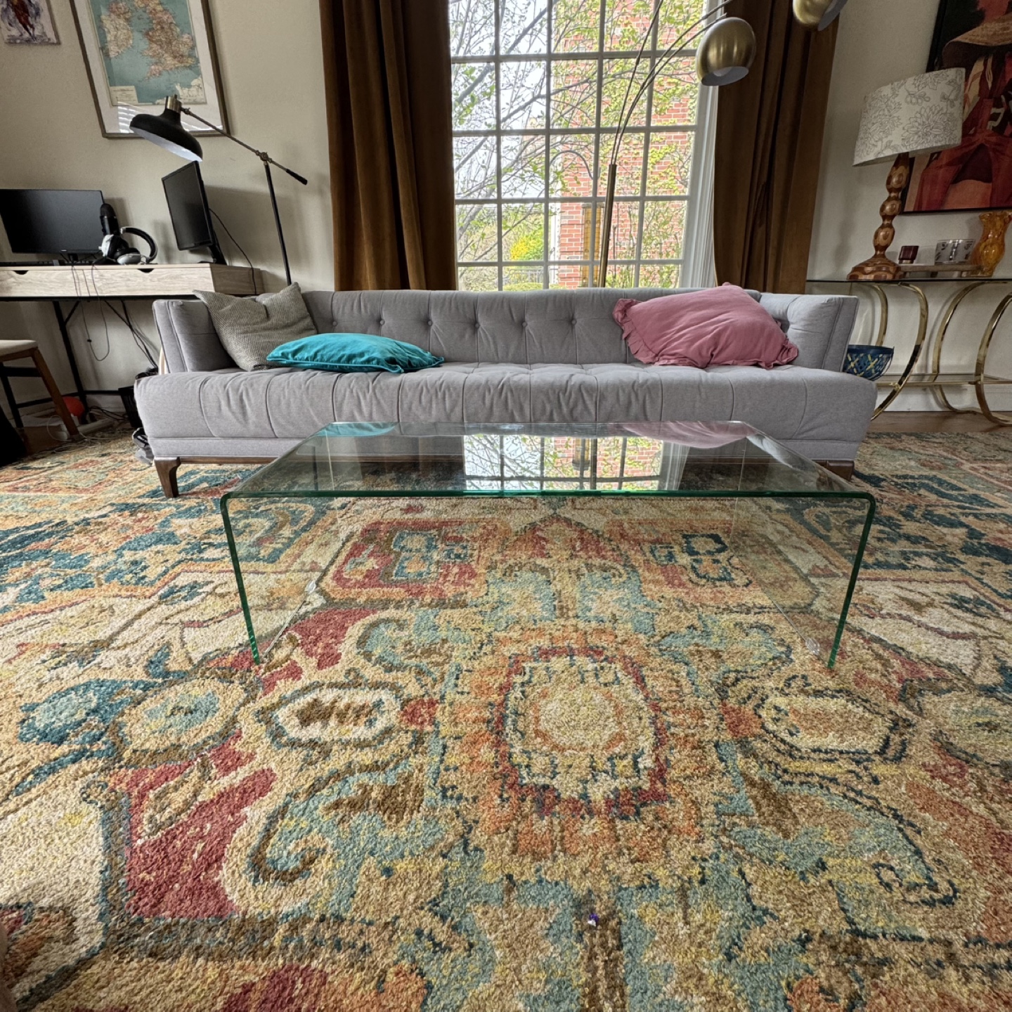 Joss and Main Tempered Glass Coffee Table - photo 2