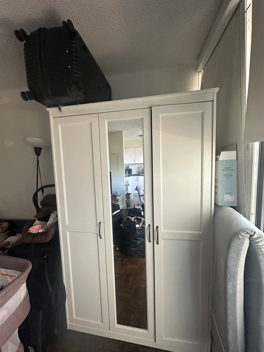 White Wardrobe with Mirror thumbnail