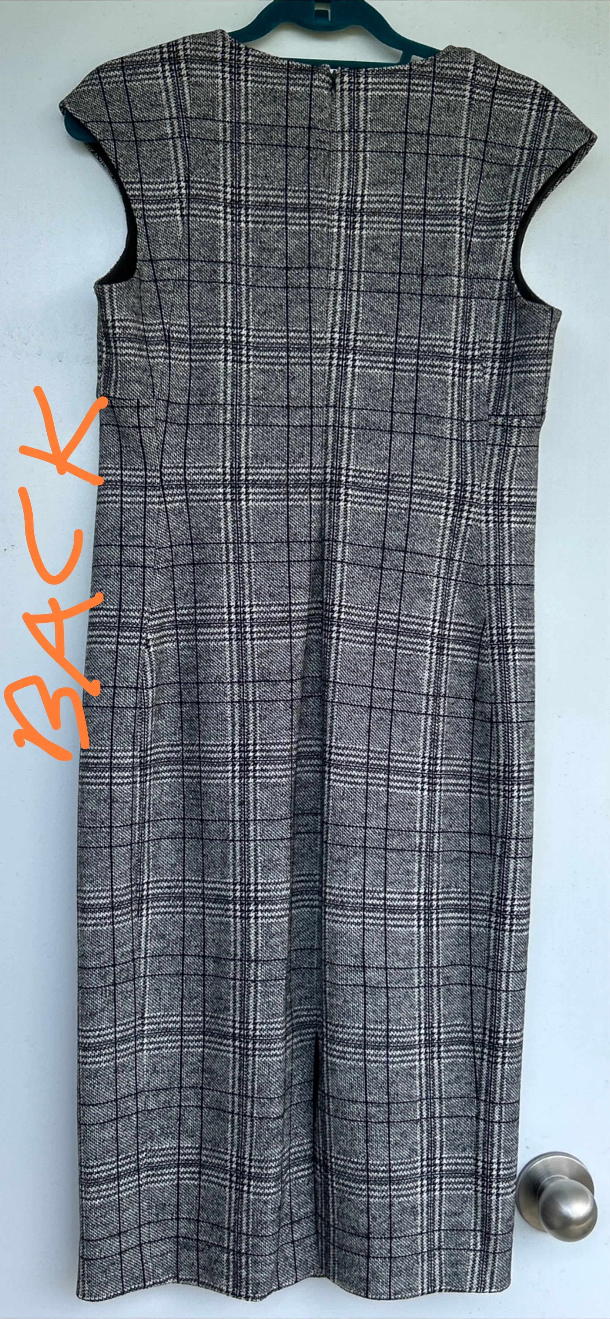 Judith & Charles Grey Plaid Pencil Dress image indicator(2)