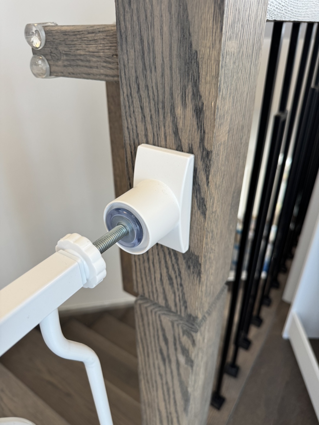 White Baby Safety Gate for Stairs - photo 3