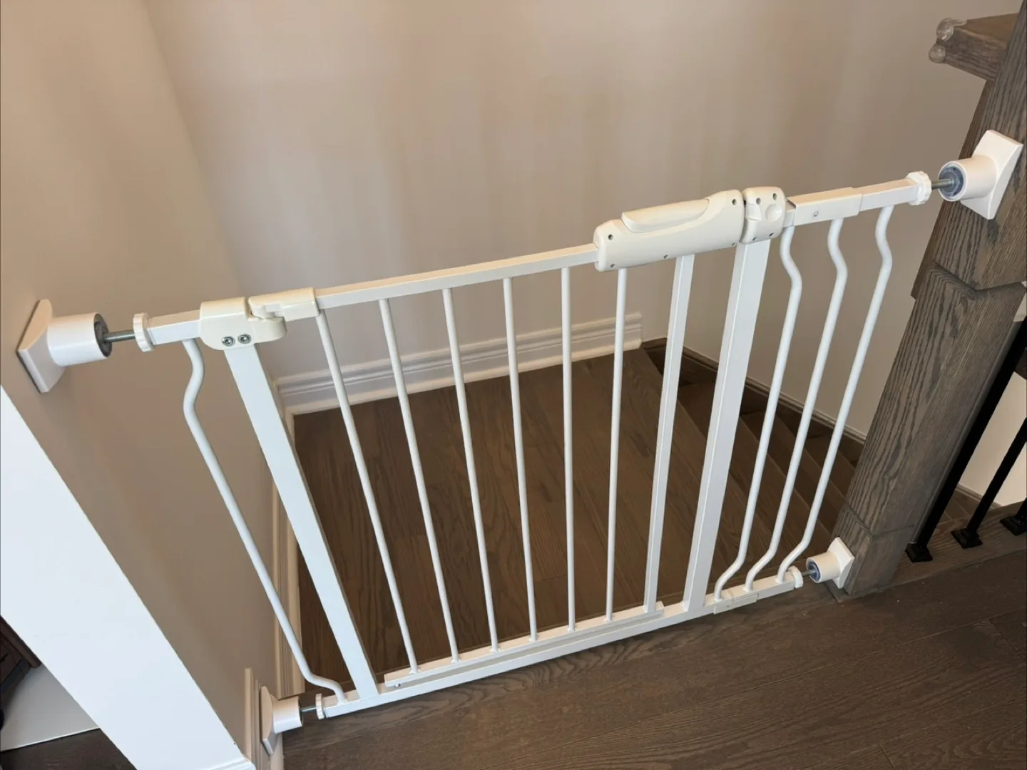 White Baby Safety Gate for Stairs thumbnail