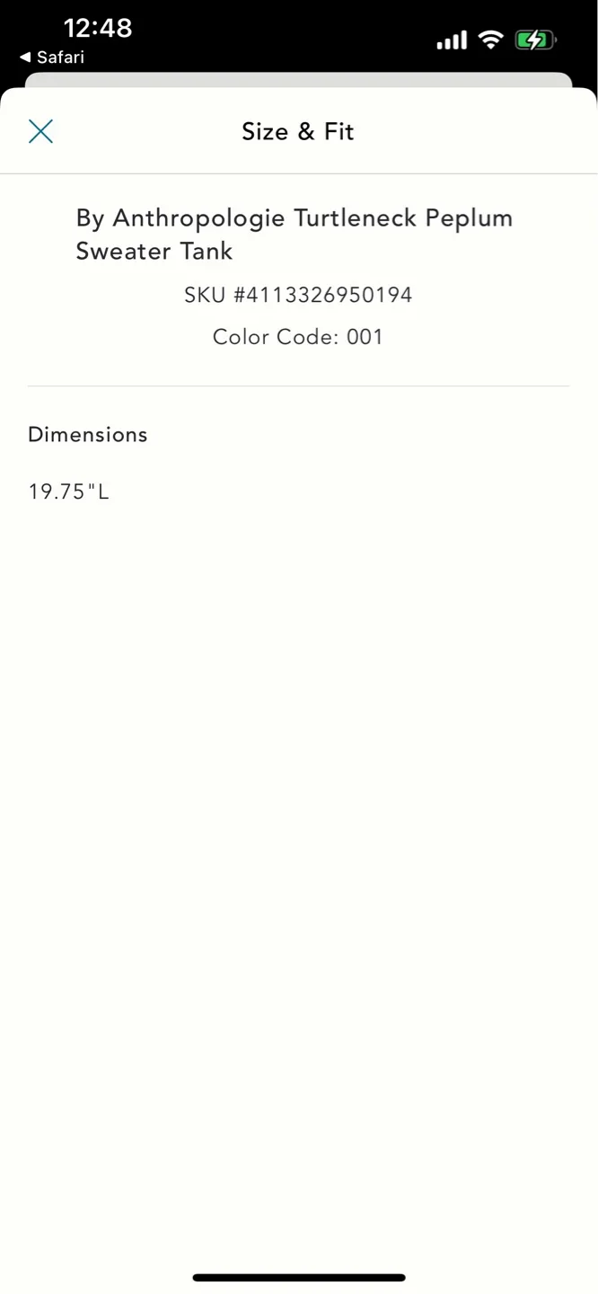 BNWT Anthropologie Turtleneck Sweater Tank S image indicator(5)