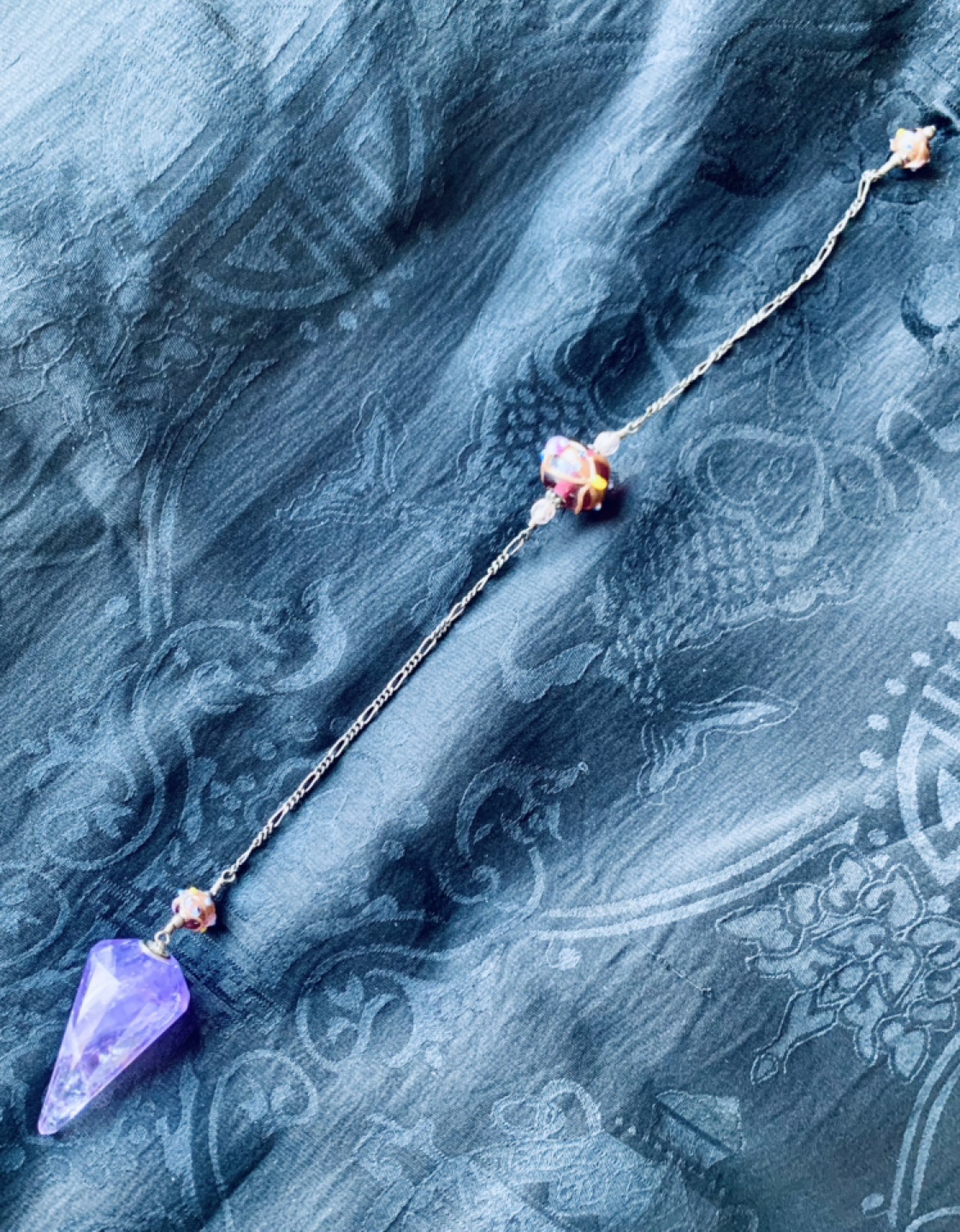 Amethyst pendulum with Murano glass accents - photo 3