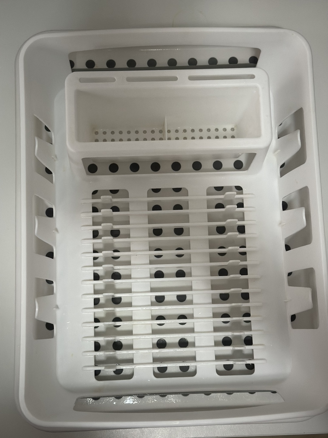 White Plastic Dish Drying Rack - photo 3