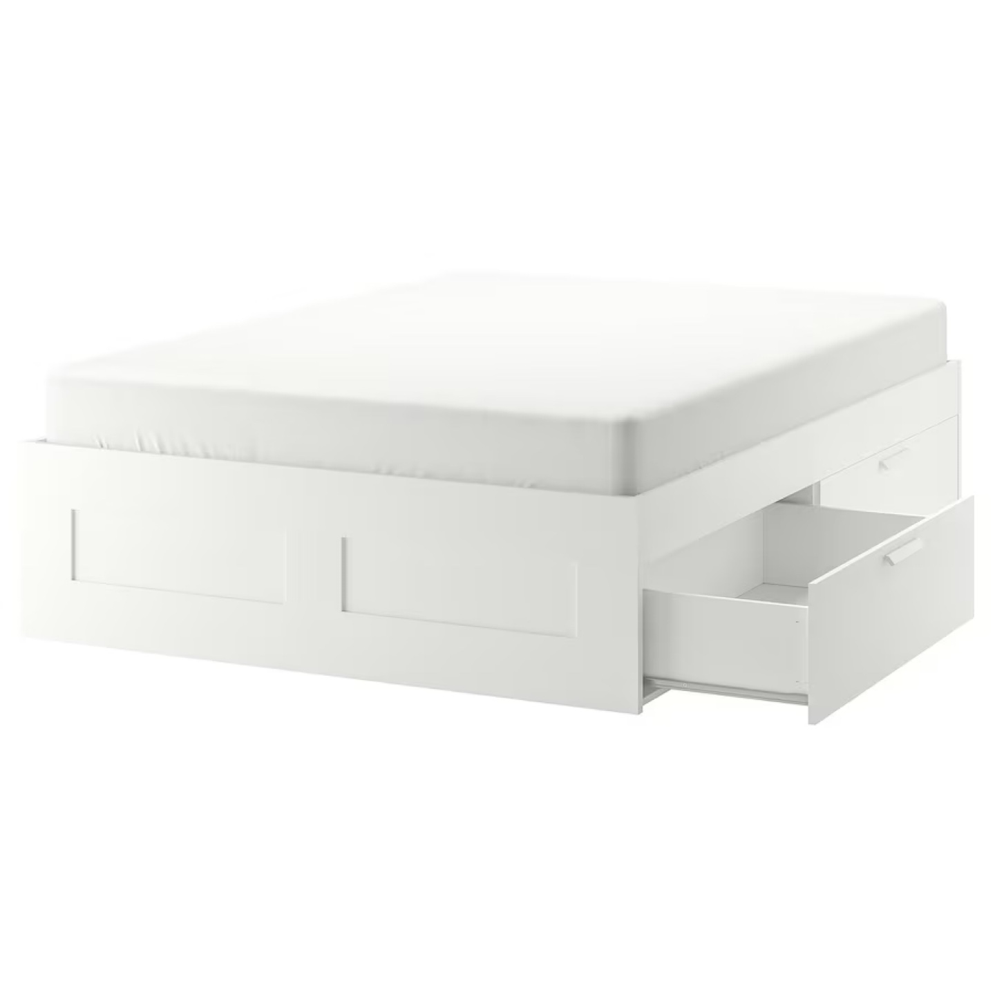 IKEA MALM White Queen Bed Frame with Storage & Mattress - photo 3