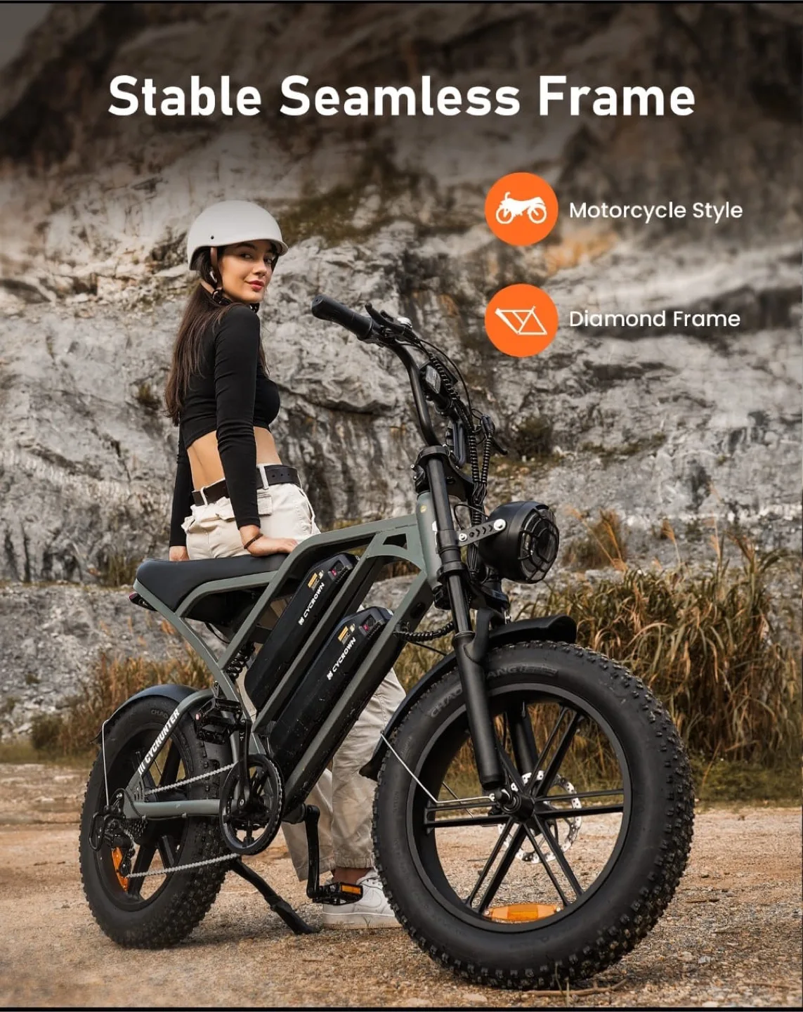 Cycrown Fat Tyre Electric Bicycle image indicator(4)