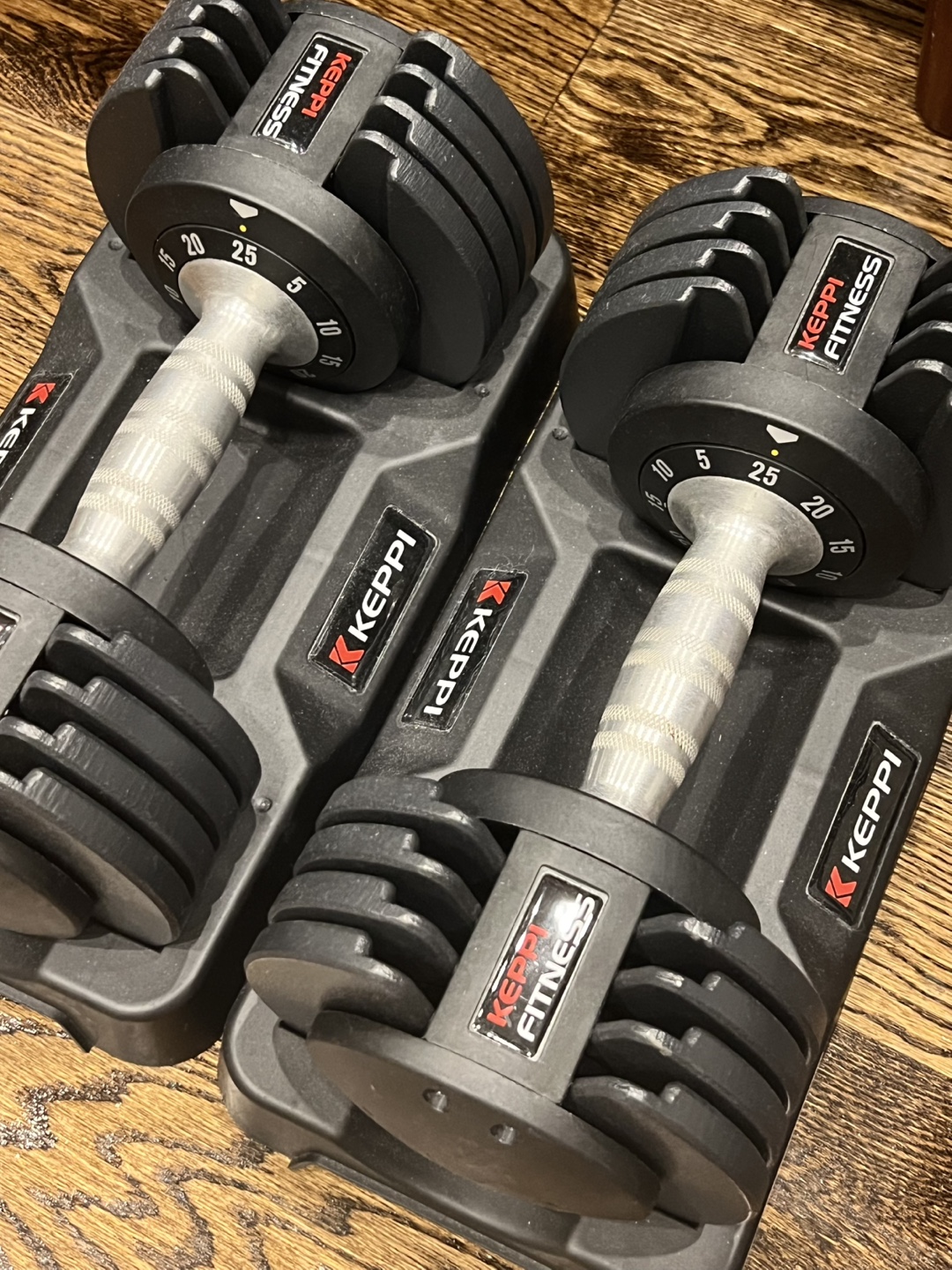 Keppi Adjustable Dumbbells Set, 25lb/55lb - photo 2