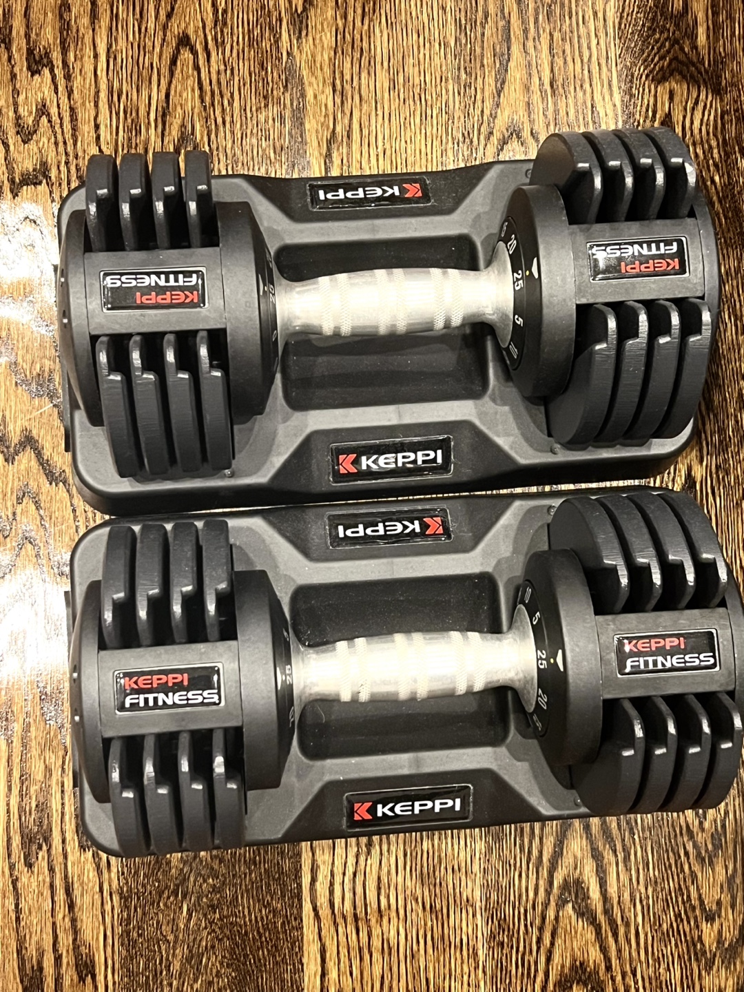 Keppi Adjustable Dumbbells Set, 25lb/55lb