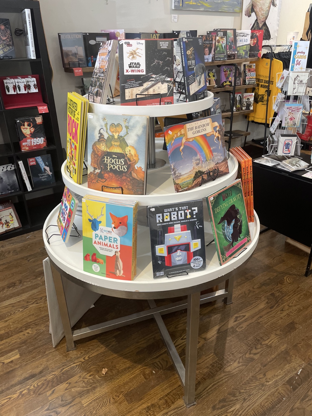 White 3-Tier Round Book Display Stand - photo 2