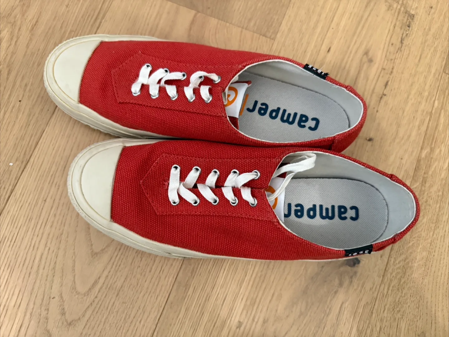 Camper Red Canvas Low-Top Sneakers image indicator(2)